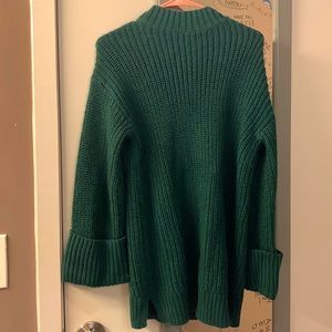 Small (made to be oversized) green sweater, lightly worn